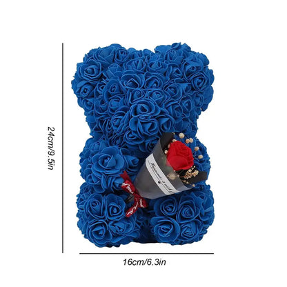 Romantische Teddybeer Knuffel Met Bloem – Perfect Valentijnscadeau Voor Je Vriendin of Speciaal Moment