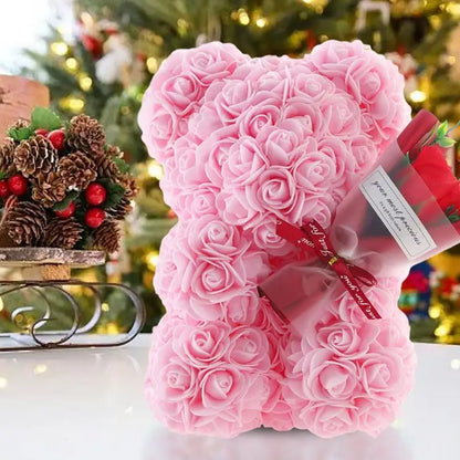 Romantische Teddybeer Knuffel Met Bloem – Perfect Valentijnscadeau Voor Je Vriendin of Speciaal Moment