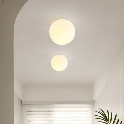 GlasAura Wandlamp met Matglazen Bol en Metalen Basis