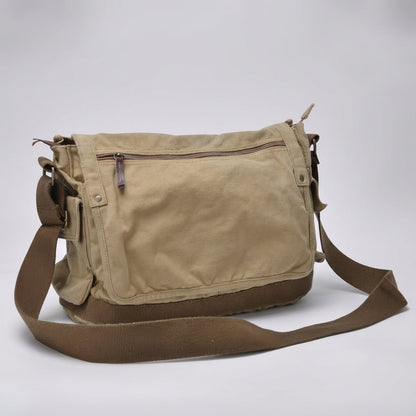 Vintage Canvas Messenger Bag – Ruim en duurzaam
