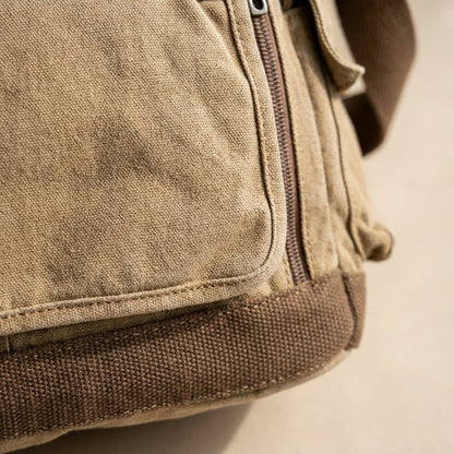 Vintage Canvas Messenger Bag – Ruim en duurzaam