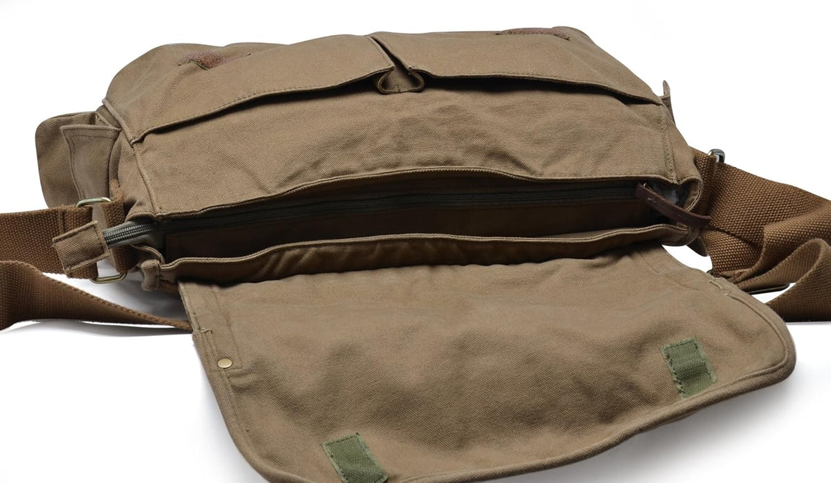Vintage Canvas Messenger Bag – Ruim en duurzaam