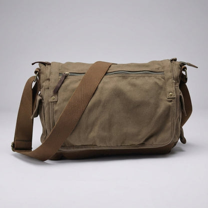 Vintage Canvas Messenger Bag – Ruim en duurzaam