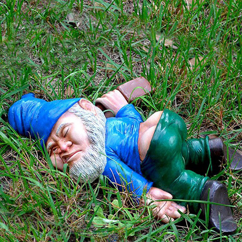 ChuckleGnome Grappige Tuinkabouter van Weerbestendige Hars