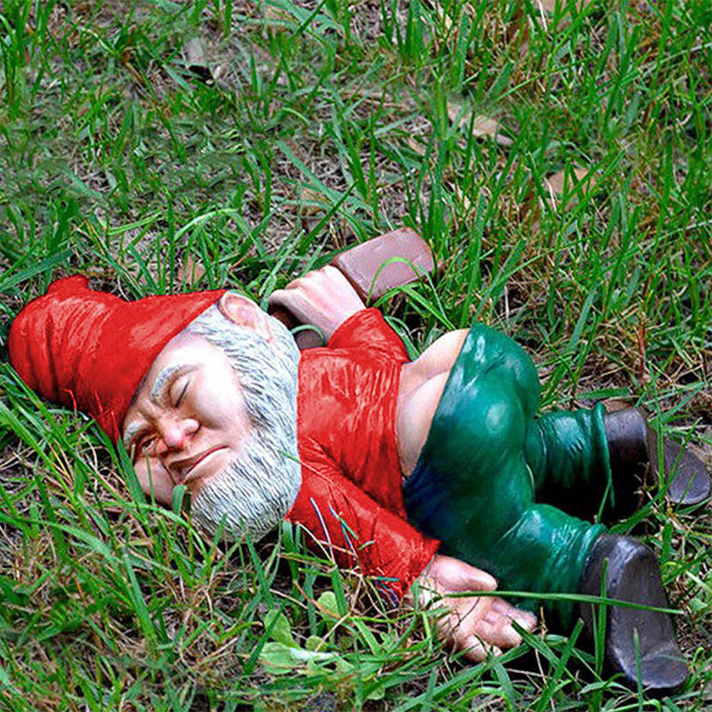 ChuckleGnome Grappige Tuinkabouter van Weerbestendige Hars