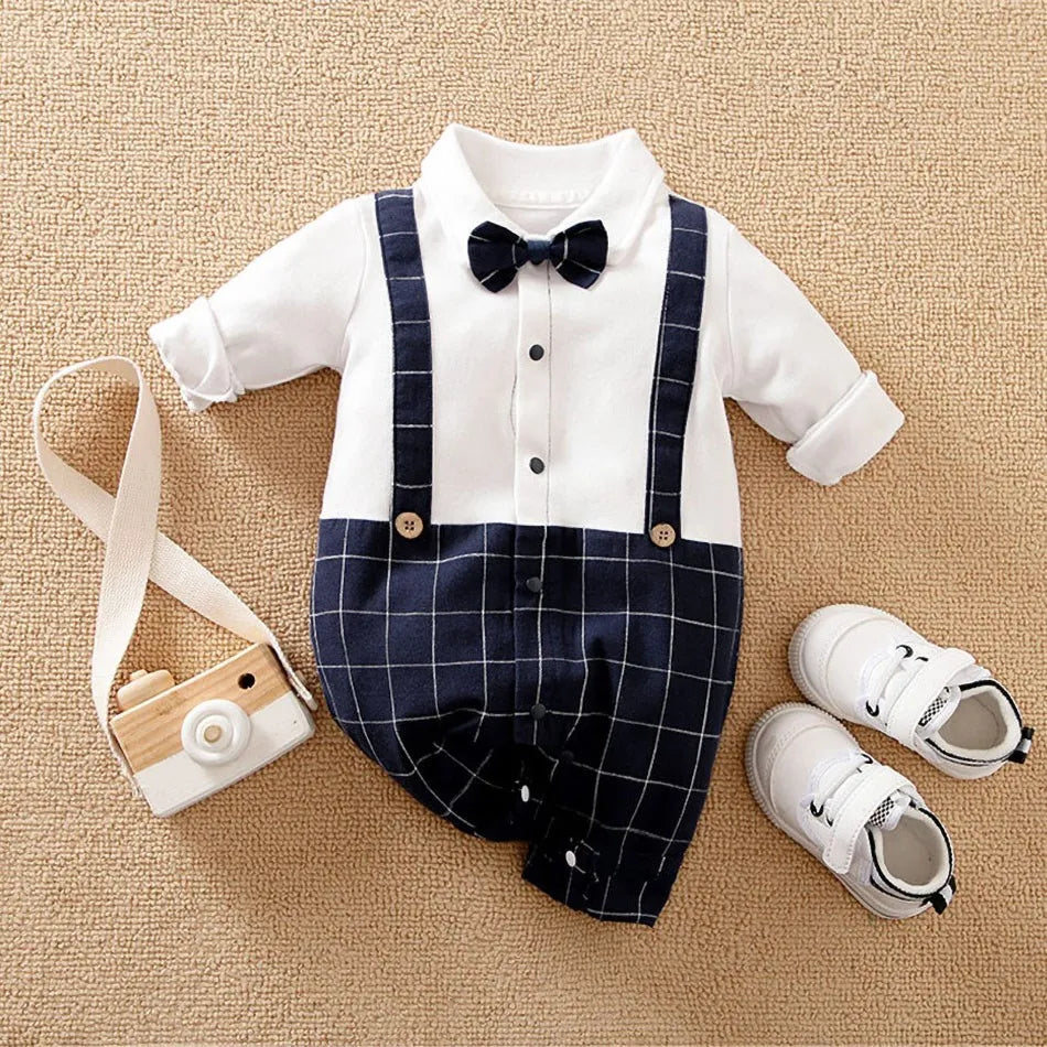 ChicMini Tuxedo Babykleding Set – Stijlvolle Jumpsuit met Schoentjes
