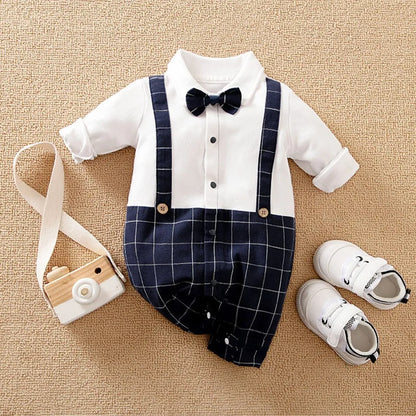 ChicMini Tuxedo Babykleding Set – Stijlvolle Jumpsuit met Schoentjes