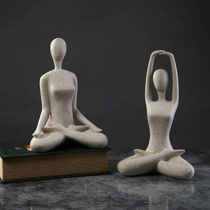 ZenJoy Woman in Yoga Statue – Modern Resin Interior Decoration