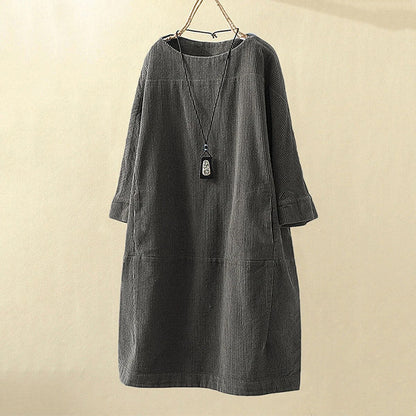 Veloura Vintage Midi Jurk Dames
