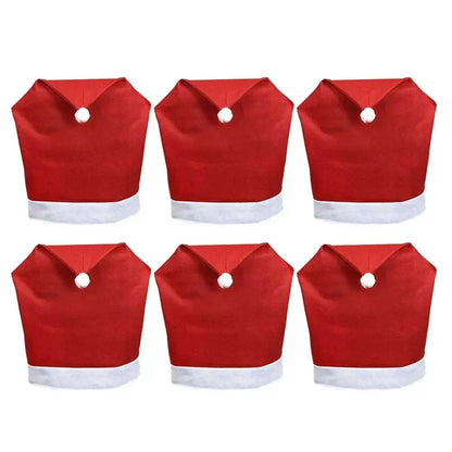 SantaSeat Kerst Stoelhoezen – Set van Decoratieve Stoelhoezen met Kerstman-ontwerp