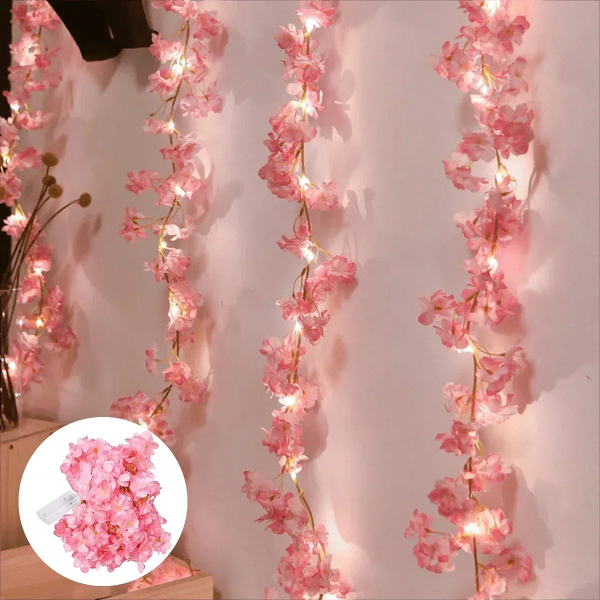 Romantische Bloesemlichtslinger 2m LED Kunstbloemen Sfeerverlichting