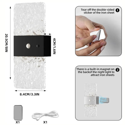 Slimme Bewegingssensor Wandlamp Set 2 Stuks - Draadloos, Dimbaar, Magnetisch