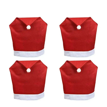 SantaSeat Kerst Stoelhoezen – Set van Decoratieve Stoelhoezen met Kerstman-ontwerp