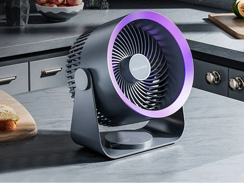 Luna Wand- en Bureaublad Ventilator – Draadloze Fluisterstille USB-C Ventilator met 3 Snelheden