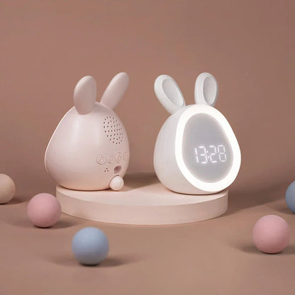 WakkerKonijn – Kinderwekker met LED-nachtlampje en speels konijnendesign