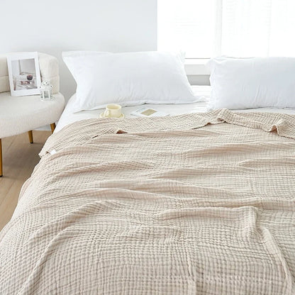 Zeslaags Mousseline Katoen Deken 150x200 cm - Luchtig Gaasweefsel voor Baby, Kind en Volwassene