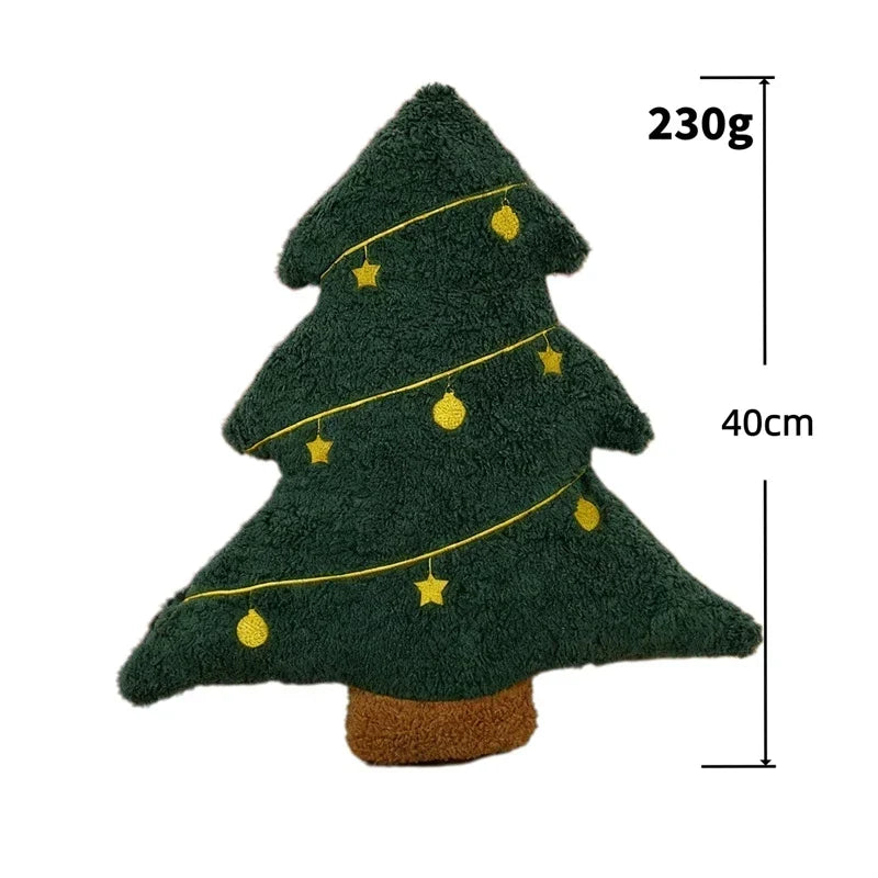 Feestelijke Kerstboom Knuffelkussen - Zachte Lendensteun voor Bank en Stoel