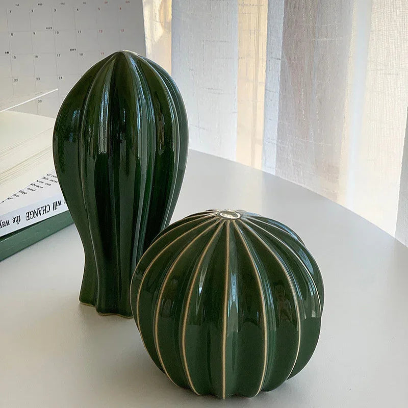 Woestijn Keramiek Cactusbeeldje - Modern Huisdecoratie