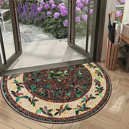 Halfronde Vintage Mozaïek Deurmat Antislip 60x90cm | Binnen & Buiten