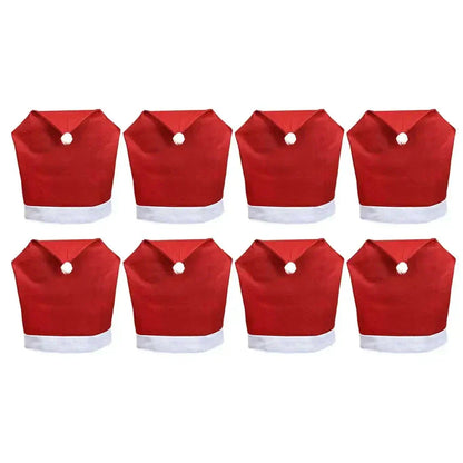SantaSeat Kerst Stoelhoezen – Set van Decoratieve Stoelhoezen met Kerstman-ontwerp