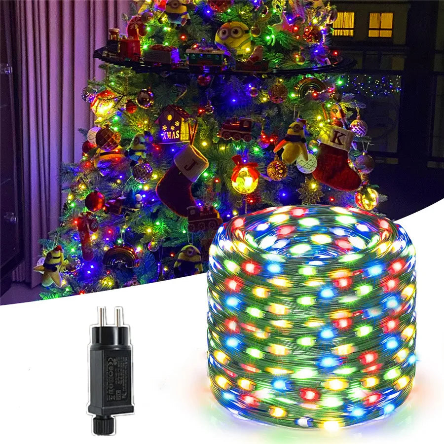 Waterdichte LED Tuinslinger – Feestverlichting voor Buiten in Warm Wit of Multicolor