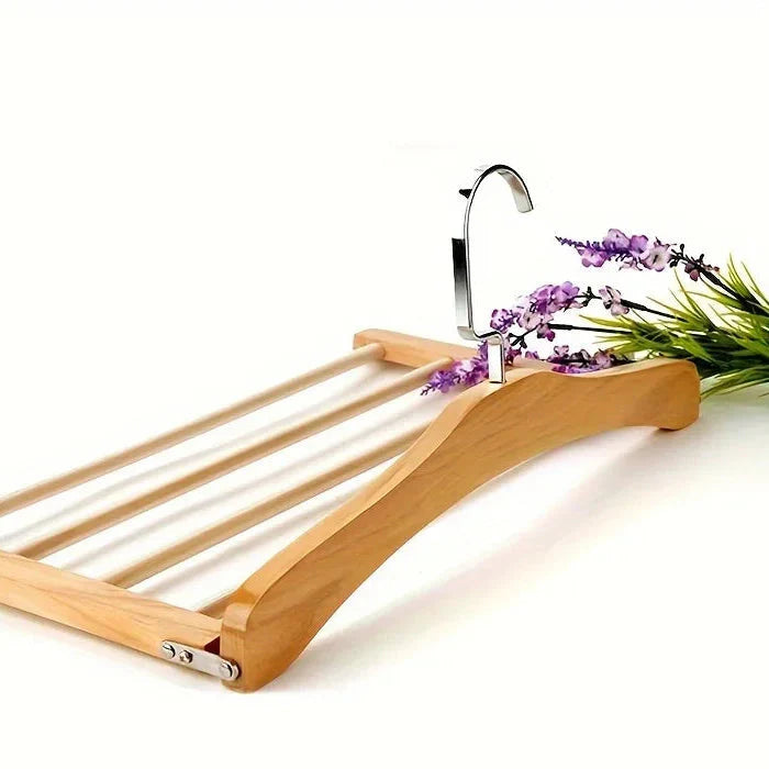 Houten Kledinghanger Ruimtebesparend met Stevige Metalen Haak