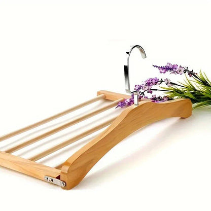 Houten Kledinghanger Ruimtebesparend met Stevige Metalen Haak