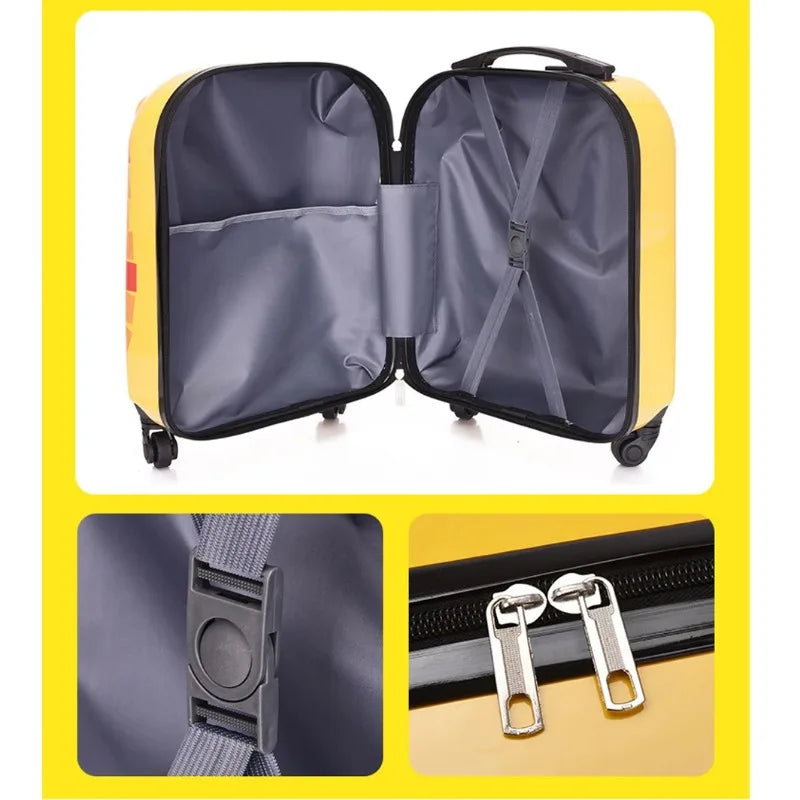 Sydney Kinderkoffer – 3D Dierentrolley met 360° Wielen en Verstelbare Handgreep | Lichtgewicht & Schokbestendig