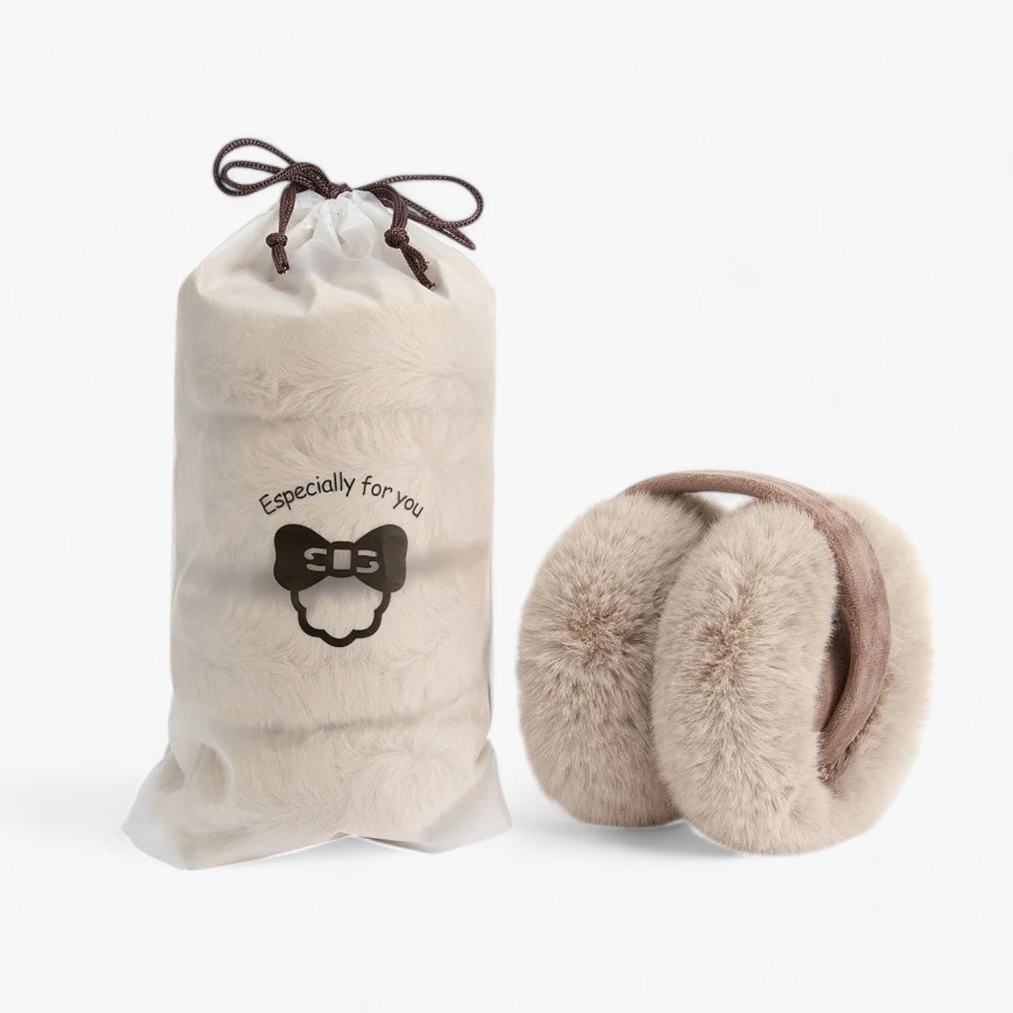 WinterPluche Oorkappen – Verstelbare Nepbont Hoofdband voor Warmte en Stijl