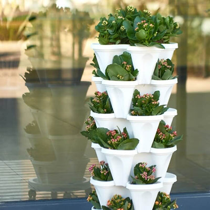 TuinToren VierSeizoenen – Stapelbare Plantenpotten met Slim Bewateringssysteem
