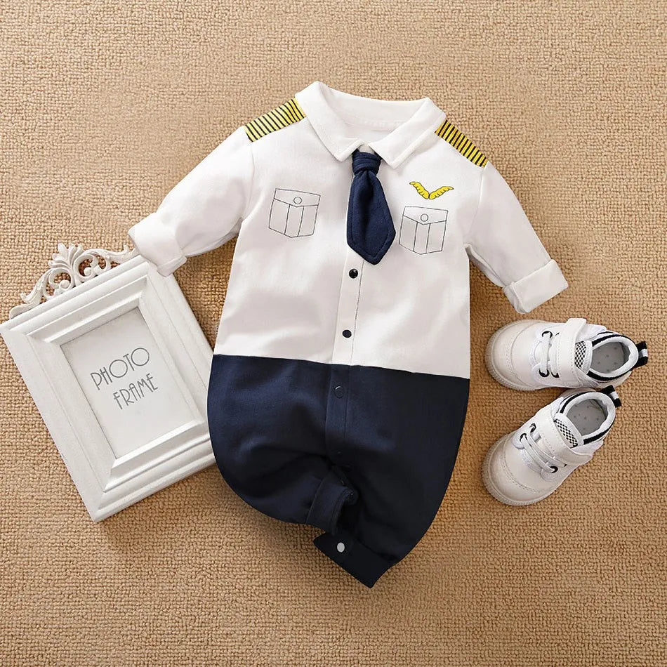 ChicMini Tuxedo Babykleding Set – Stijlvolle Jumpsuit met Schoentjes