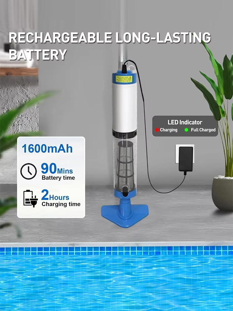 Draadloze Zwembadstofzuiger met 3-in-1 Reinigingsfunctie - Oplaadbaar