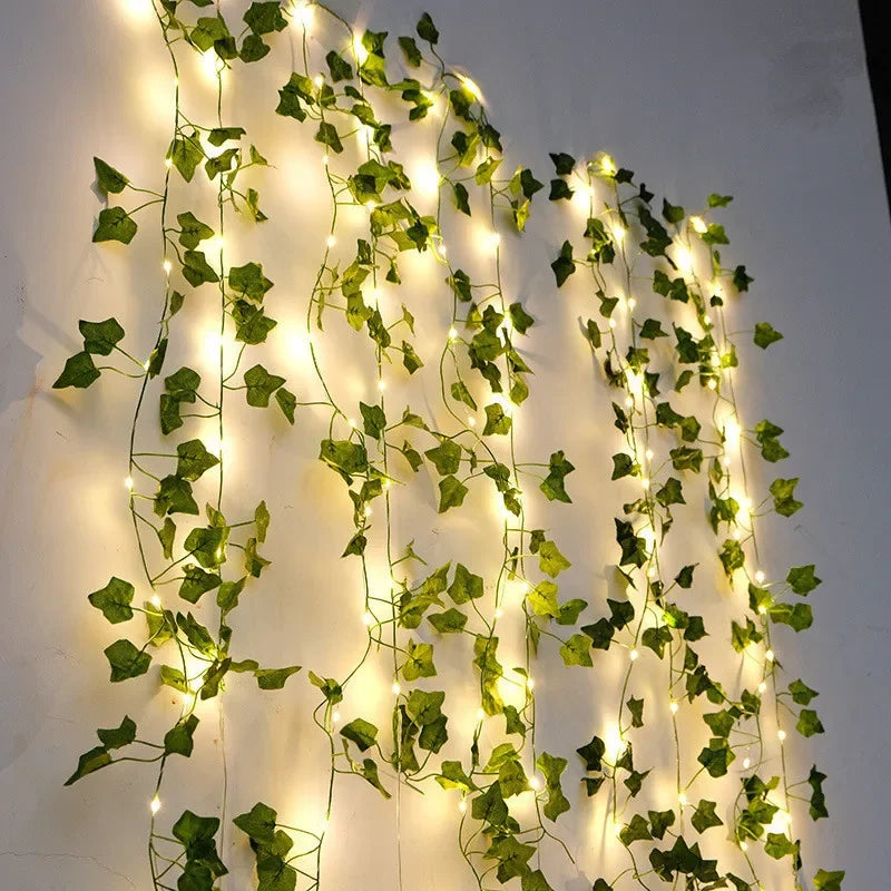 Verlichte Bladranken Lichtslinger 2-10m Groene Ranken Batterij Sfeerverlichting