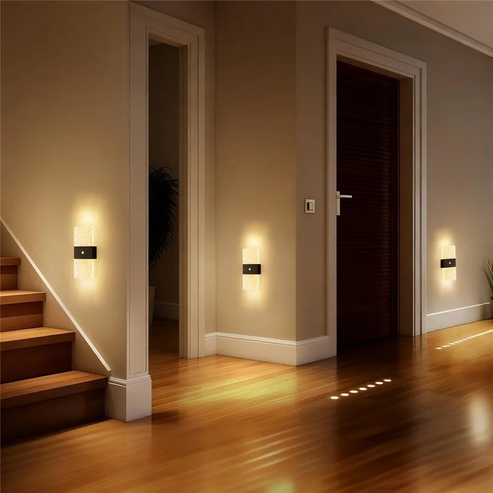 Slimme Bewegingssensor Wandlamp Set 2 Stuks - Draadloos, Dimbaar, Magnetisch