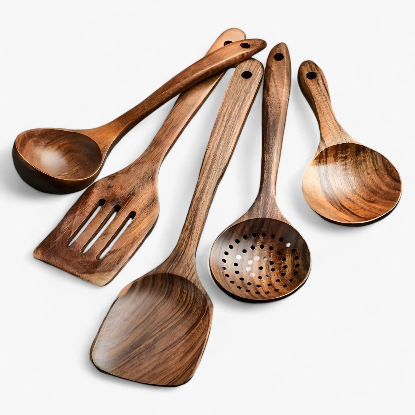 Houten Keukengerei Set 11-Delig - Krasvrij en Hittebestendig