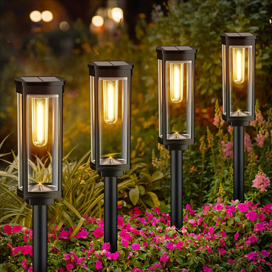 Solar Tuinlamp met Warm LED-licht – Weerbestendig Aluminium Design