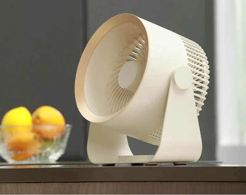 Luna Wand- en Bureaublad Ventilator – Draadloze Fluisterstille USB-C Ventilator met 3 Snelheden