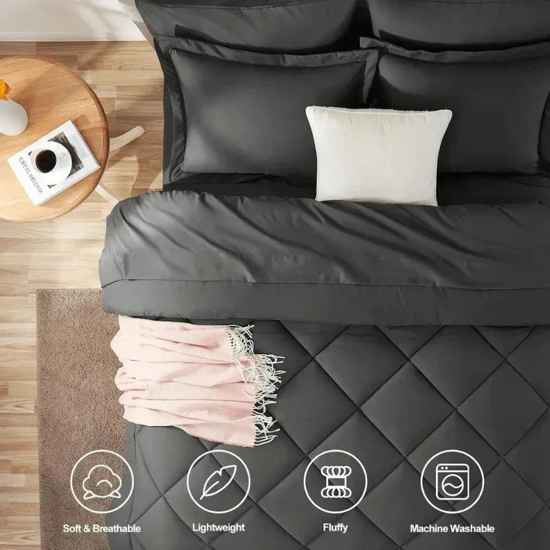 Polyester Winterdekbed Kingsize Effen - Zacht en Huidvriendelijk