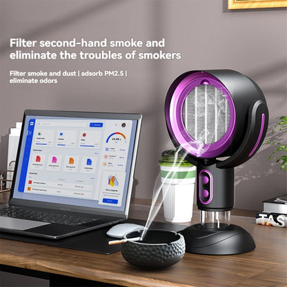 SmokeAway Venti – Draagbare Luchtzuiveraar Ventilator met Ionentechnologie en USB Oplader