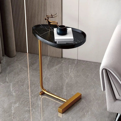 FlexiC Bijzettafel met C-Vormig Ontwerp en Opslagruimte