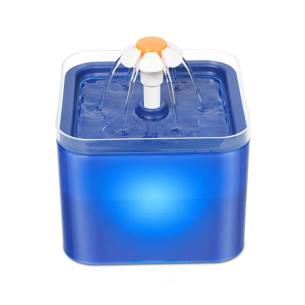 Automatische Huisdierdrinkfontein 2L met LED-verlichting en Filtratiesysteem USB