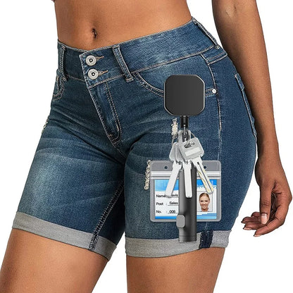 Metalen Uittrekbare Karabiner Sleutelhanger met Stalen Koord – Veiligheidsreel 71,8 cm