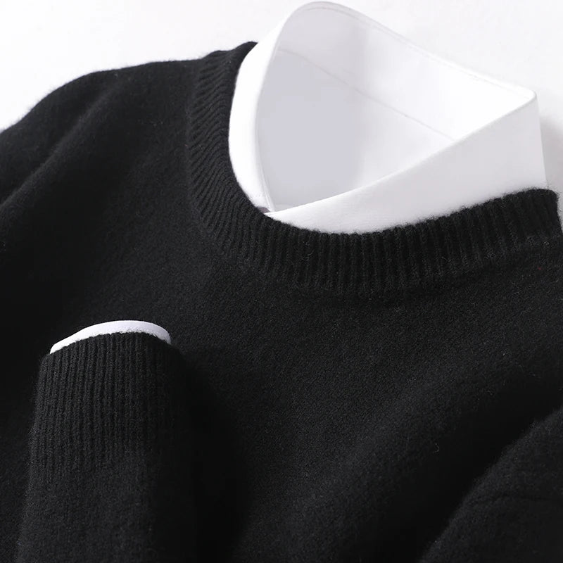 Merino Crewneck Sweater Heren Regular Fit