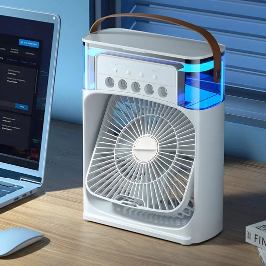 CoolBreeze Draagbare Luchtkoeler – 3-in-1 Ventilator met LED & Bevochtiger