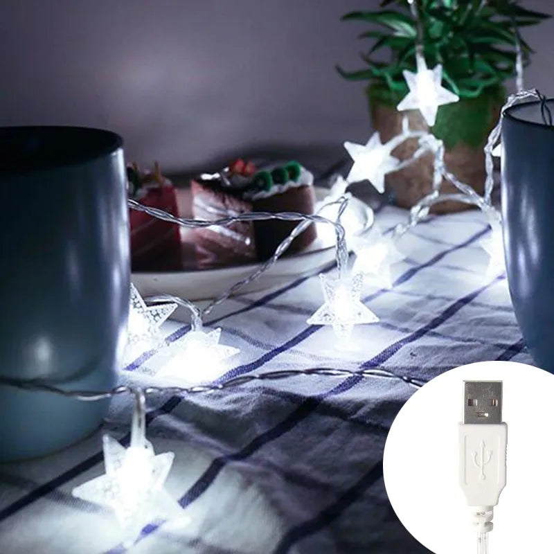 Twinkelende Sterren Lichtslinger – LED Decoratieve Verlichting voor Binnen en Buiten
