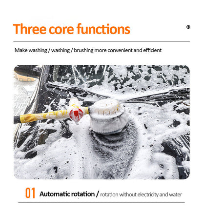TurboBrush 360 Autowasborstel – Draaibare Borstel met Zeepdispenser & Verlengsteel