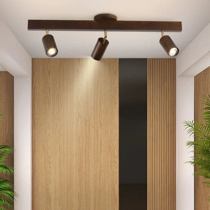 Houten LED Plafondspot - Moderne Verlichting voor Keuken en Slaapkamer