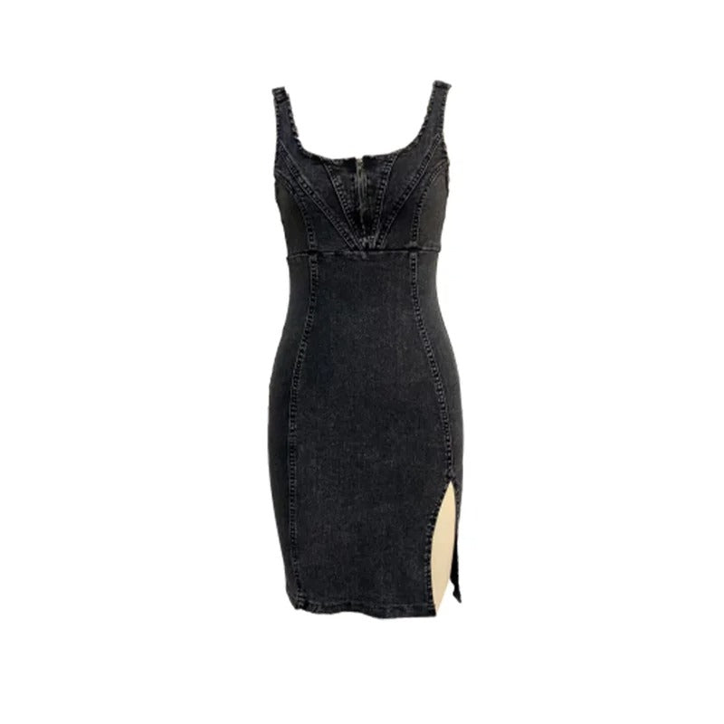 LunaBelle Off-Shoulder Midi Jurk