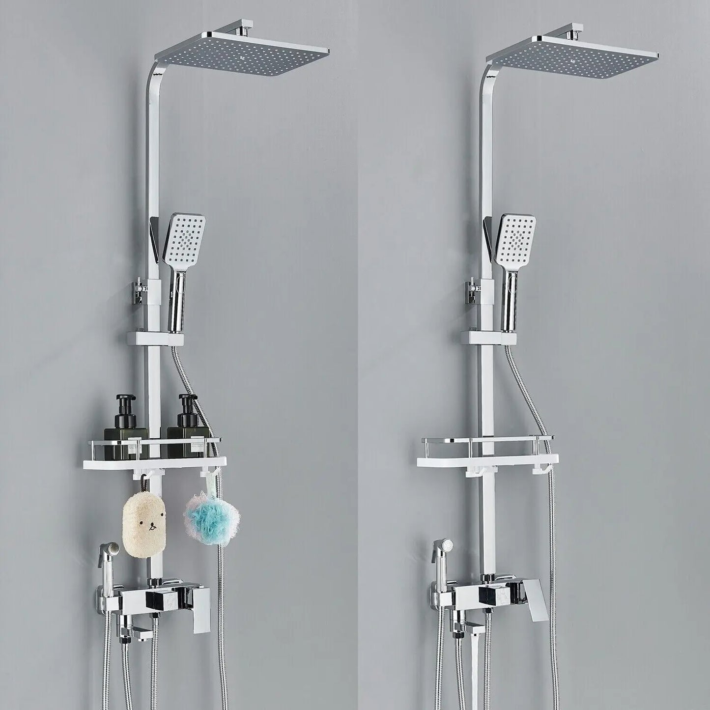 RainFlow Luxe regendouche set – verstelbare messing douchekraan met 4 functies