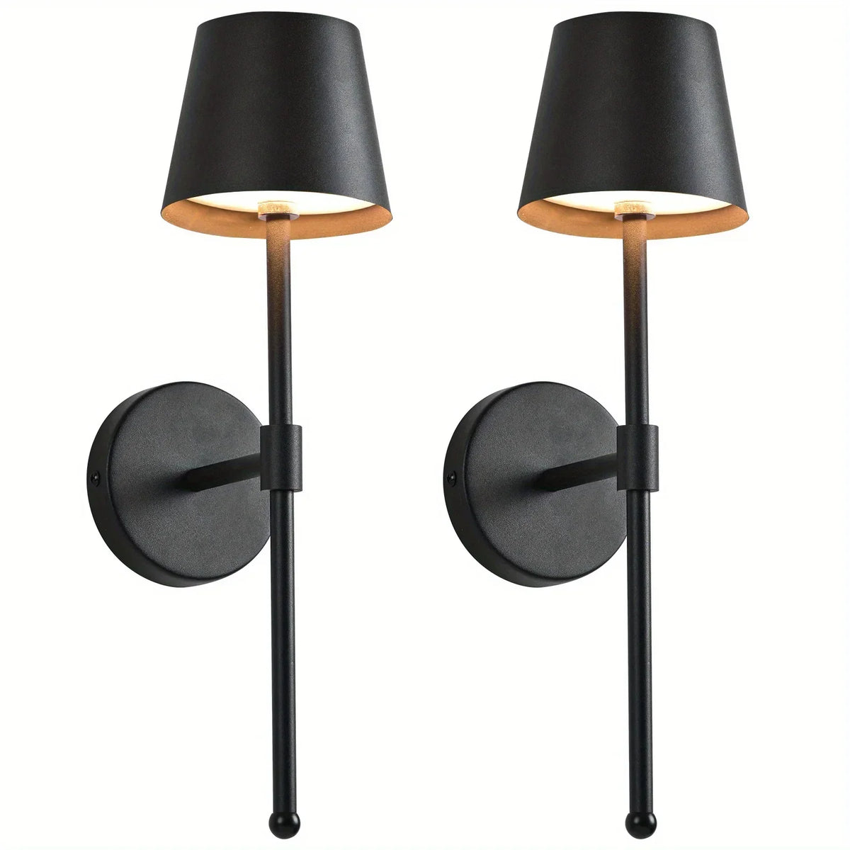 Draadloze Oplaadbare Wandlampen Set 2 Stuks Dimbaar met Afstandsbediening